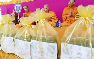 ทำบุญฉลองเปิดตัวสินค้าใหม่ #น้ำมังคุดบ่มบุญ